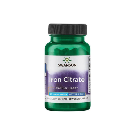 Swanson Iron Citrate 25mg 60 vcaps