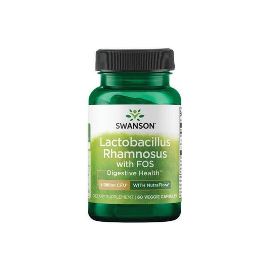 Swanson Lactobacillus Rhamnosus with FOS 5 Billion CFU 60 vcaps