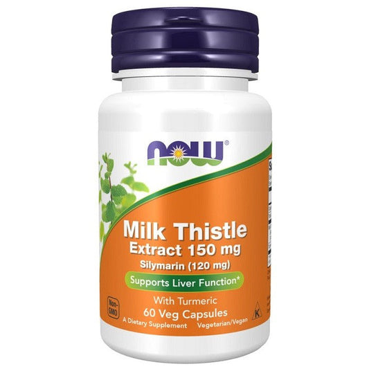 NOW Foods Milk Thistle Extract with Turmeric 150mg 60 vcaps