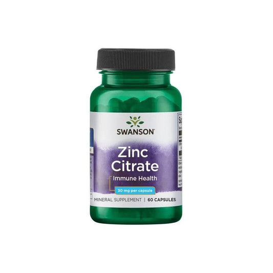 Swanson Zinc Citrate 30mg 60 caps