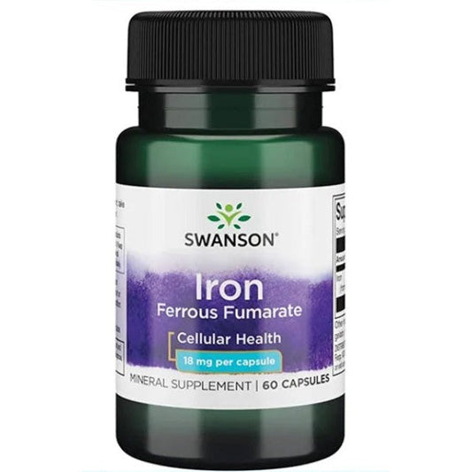 Swanson Iron (Ferrous Fumarate) 18mg 60 caps
