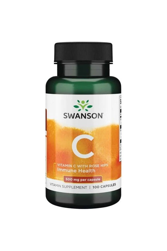 Swanson Vitamin C with Rose Hips Extract 500mg 100 caps