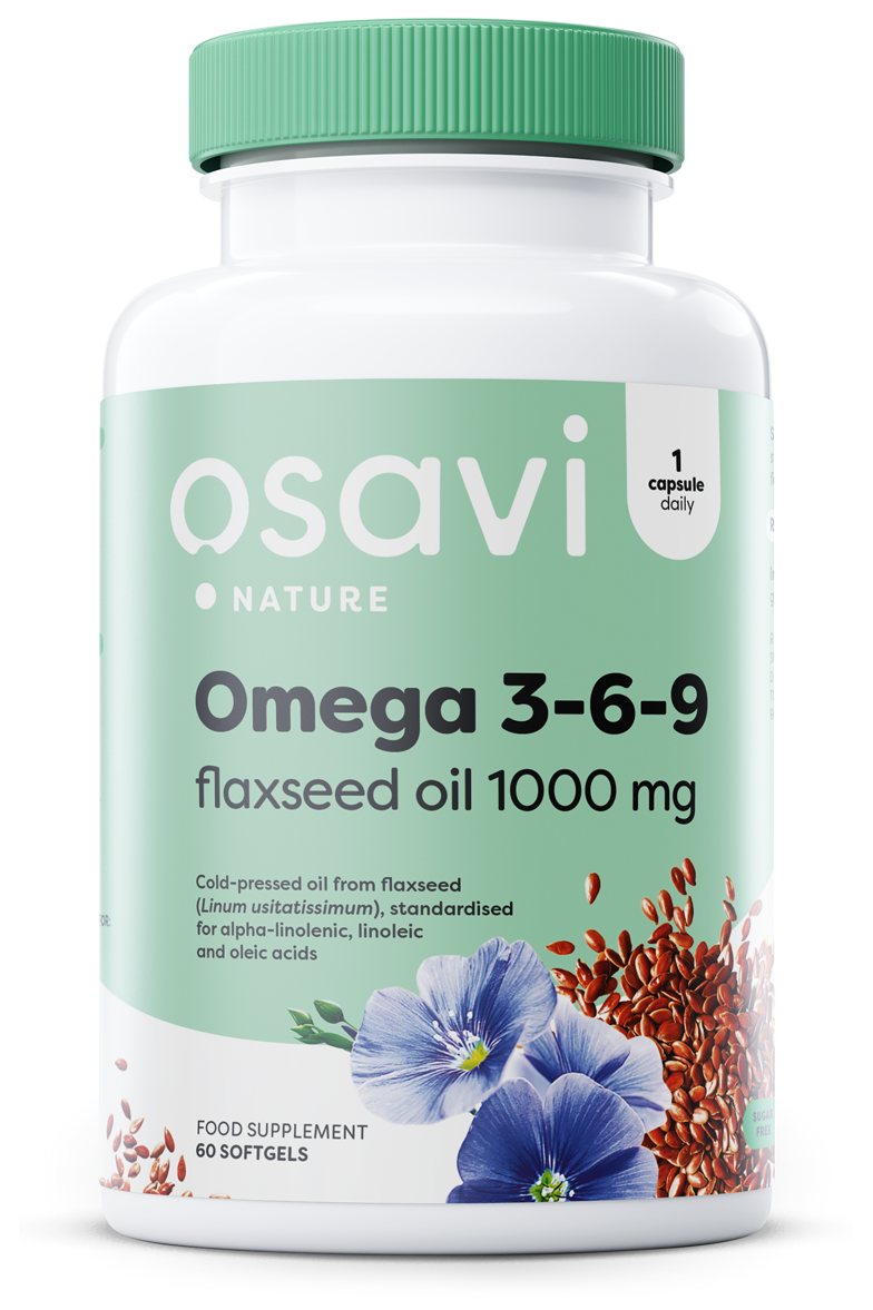 Osavi Omega 3-6-9 Flaxseed Oil 1000mg 60 softgels