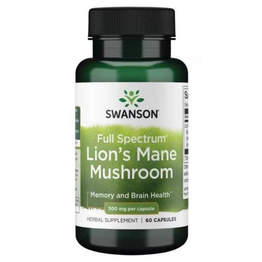 Swanson Full Spectrum Lion's Mane Mushroom 500mg 60 caps